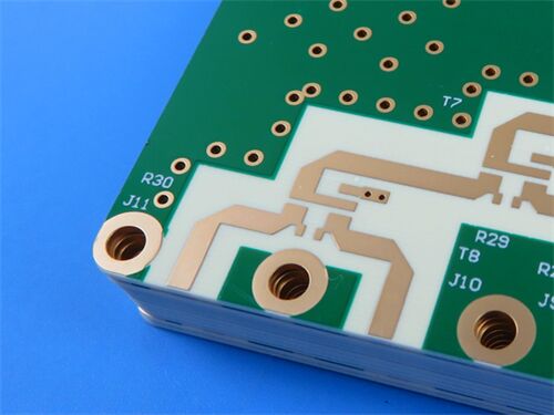 Meerlaags PCB RO4003C 1,155 mm Groen soldeermasker Witte silkscreen