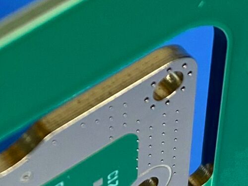 Multilayer PCB TC350 met blind vias edge plating ENIG afwerking