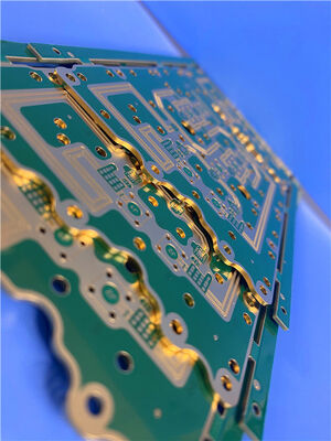 6-laag RO4350B & IT180A Hybride PCB 1,6 mm Dik Blind Via & Edge Plating High Frequency Board