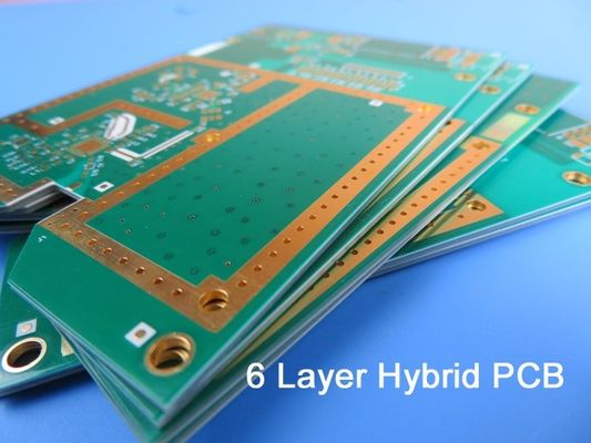 Hybrid PCB on 20mil RO4003C and 4mil RO4350B Immersion Gold finished
