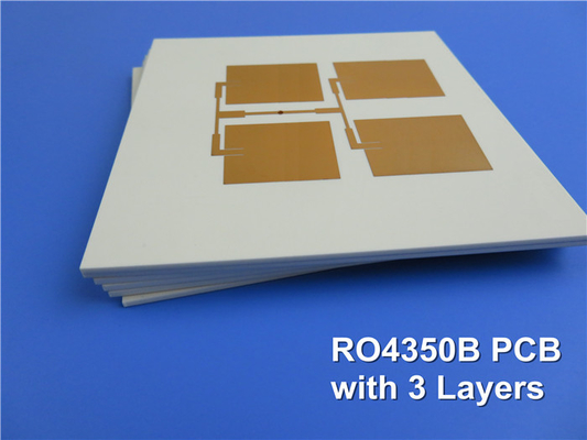 Rogers RO4350B Rf Pcb Boards 3 Layer 1.7mm ENIG