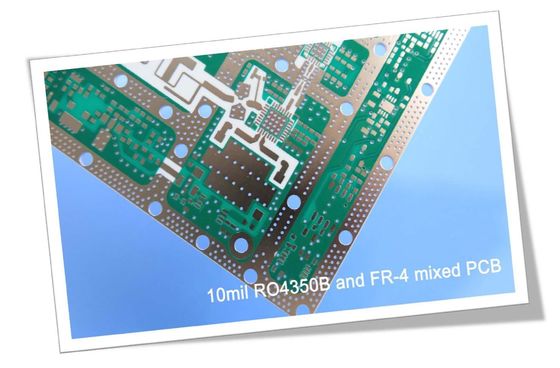 4 Raad van laag bouwde de Hybride PCB op Rogers 10mil RO4350B en Fr-4 voort