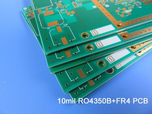 4 Raad van laag bouwde de Hybride PCB op Rogers 10mil RO4350B en Fr-4 voort
