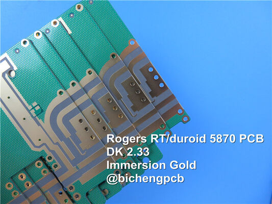Rogers RT/Duroid 5870 Witte Silkscreen 0.4mm het Ontwerposp Oppervlakte van Hoge Frequentiepcb beëindigt PCB