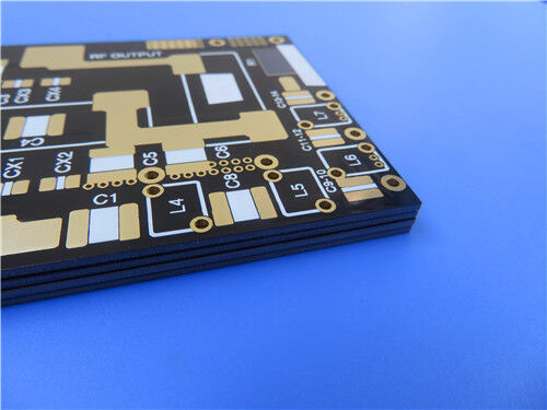 60mil F4BME275 PCB 2-laag zwart soldeermasker Pure Gold Plating