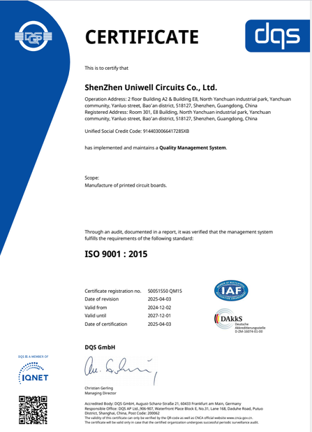 CHINA Bicheng Electronics Technology Co., Ltd certificaten