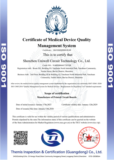 CHINA Bicheng Electronics Technology Co., Ltd certificaten