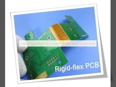 2,0 mm stijve flexibele PCB 6-laags PCB met groene soldeermasker